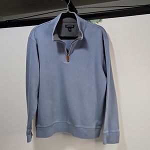 Land' End Men's 1/4 zipper. Grey pullover.  Size L ( 42- 44).